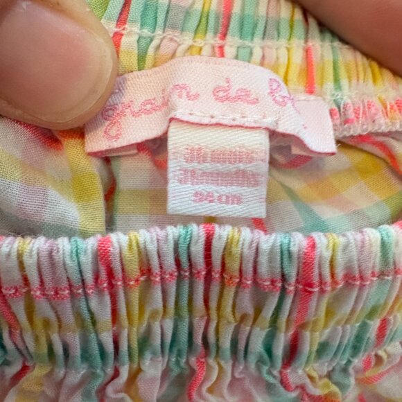 Grain De Ble Kids Girls Skirt Colourful Plaid Spring Flowy 36 months = 3T - Picture 5 of 6